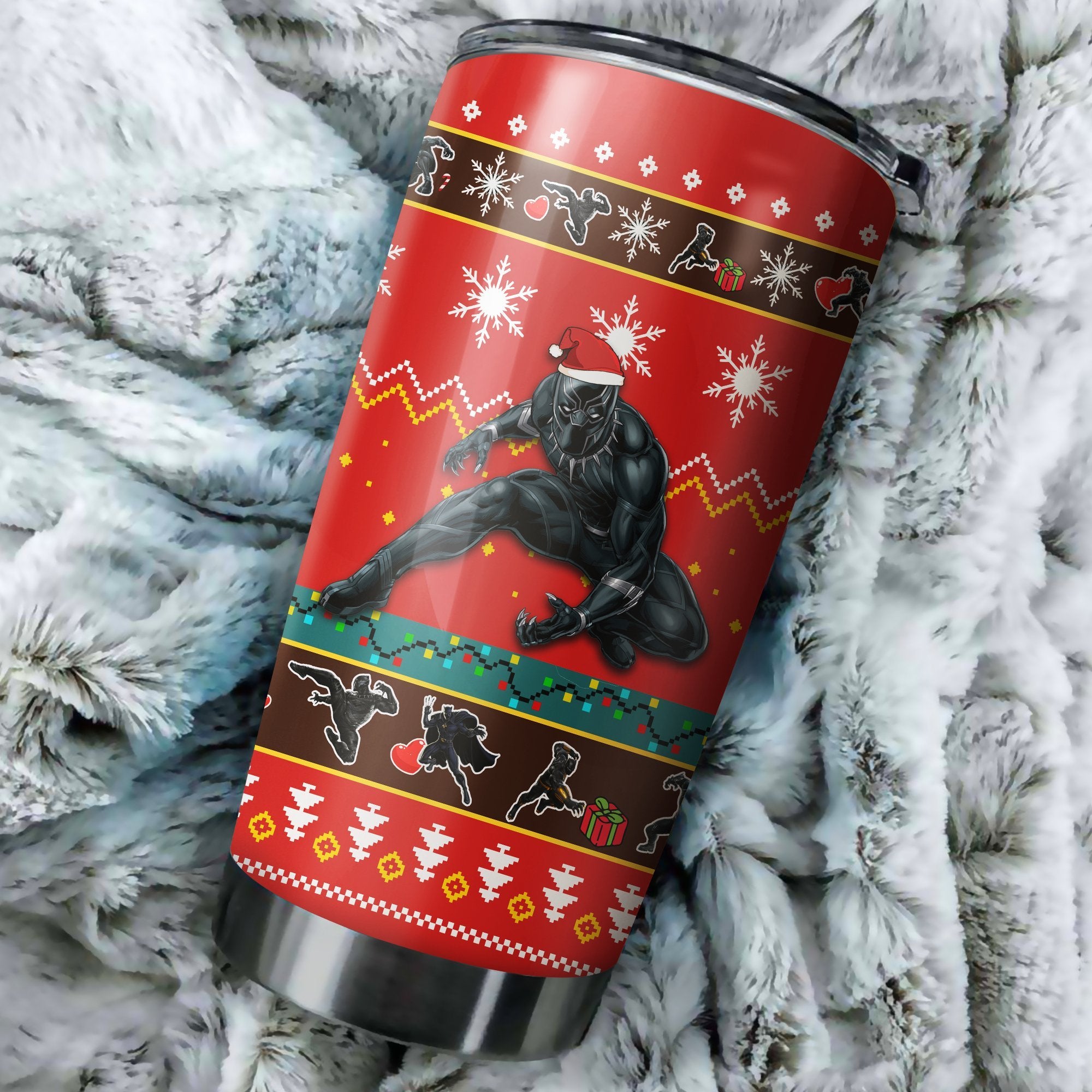 Black Panther 1 Chritmas Tumbler Perfect Birthday Best Gift Stainless Traveling Mugs 2021