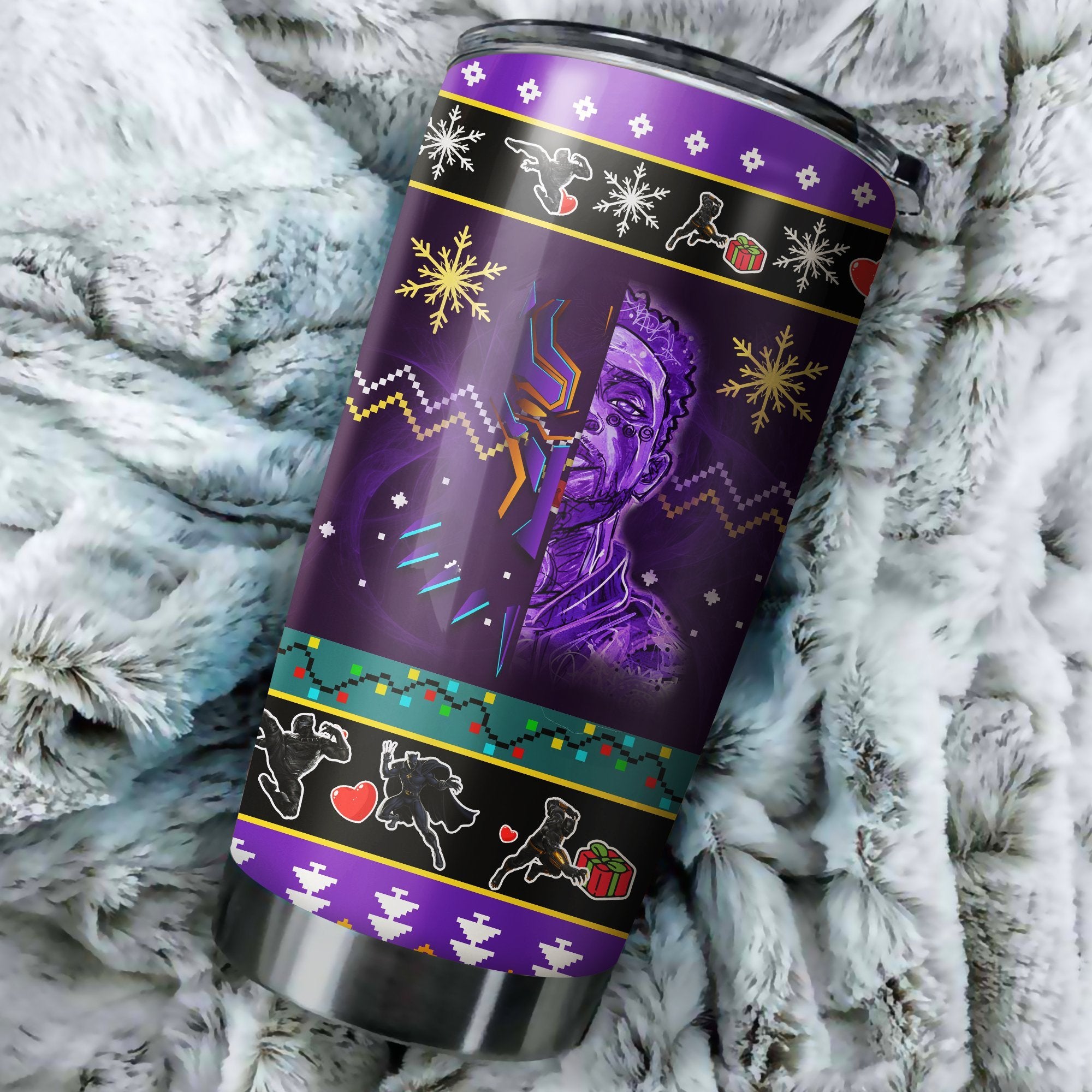 Black Panther 2 Chritmas Tumbler Perfect Birthday Best Gift Stainless Traveling Mugs 2021