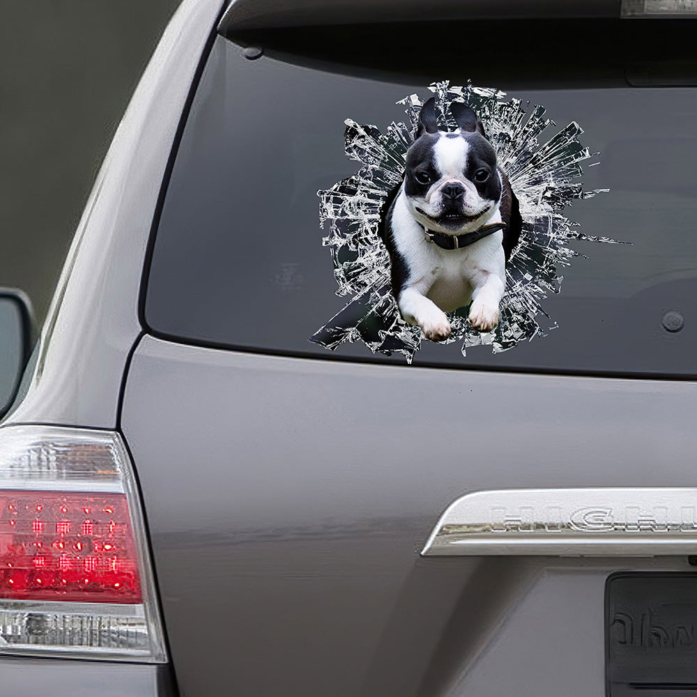 Best Boston Terrier Window Sticker Pet Car 3D Stickers Decal Car Accessories Car Decoration Amazing Gift Idea