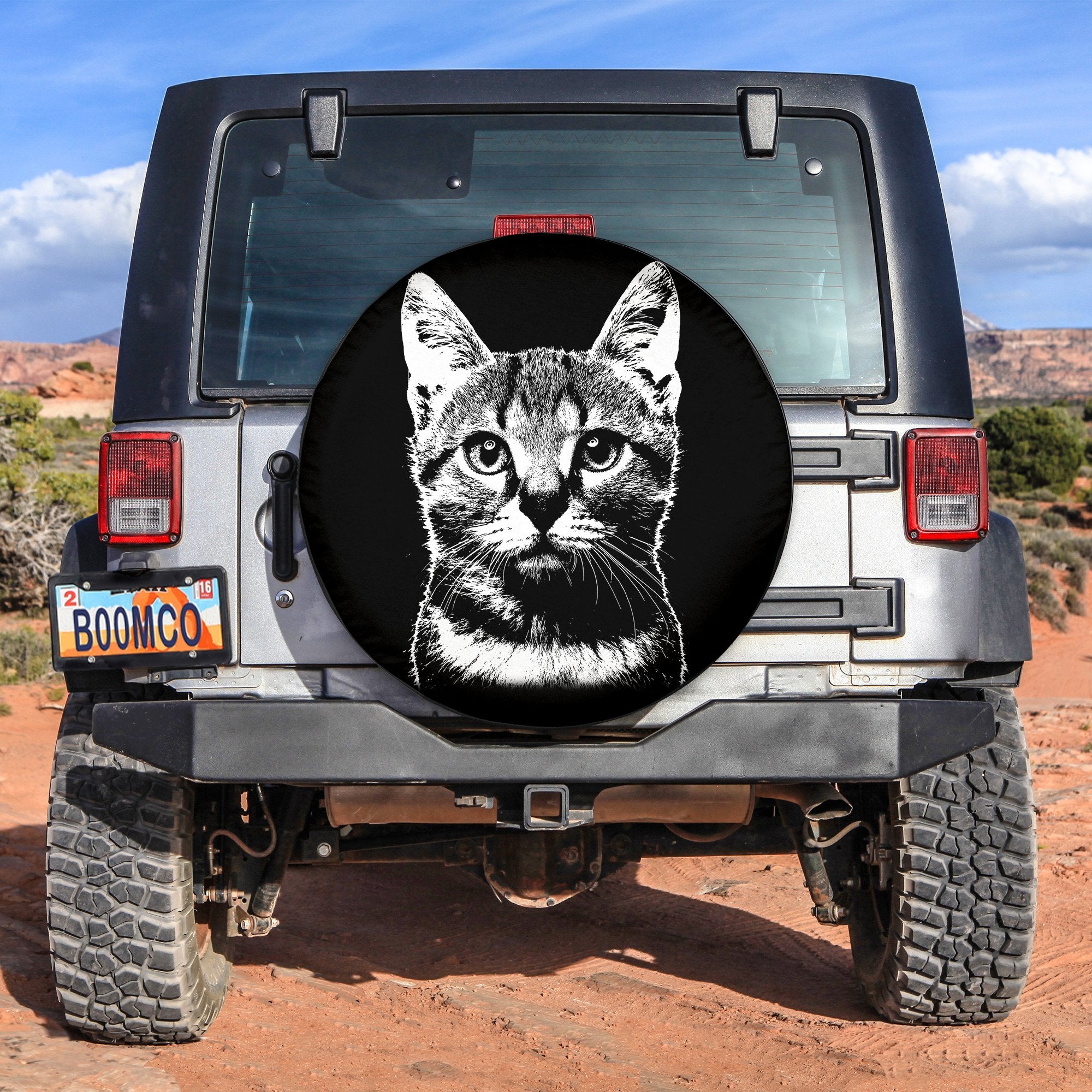 Cat Face Spare Tire Cover Gift For Campers
