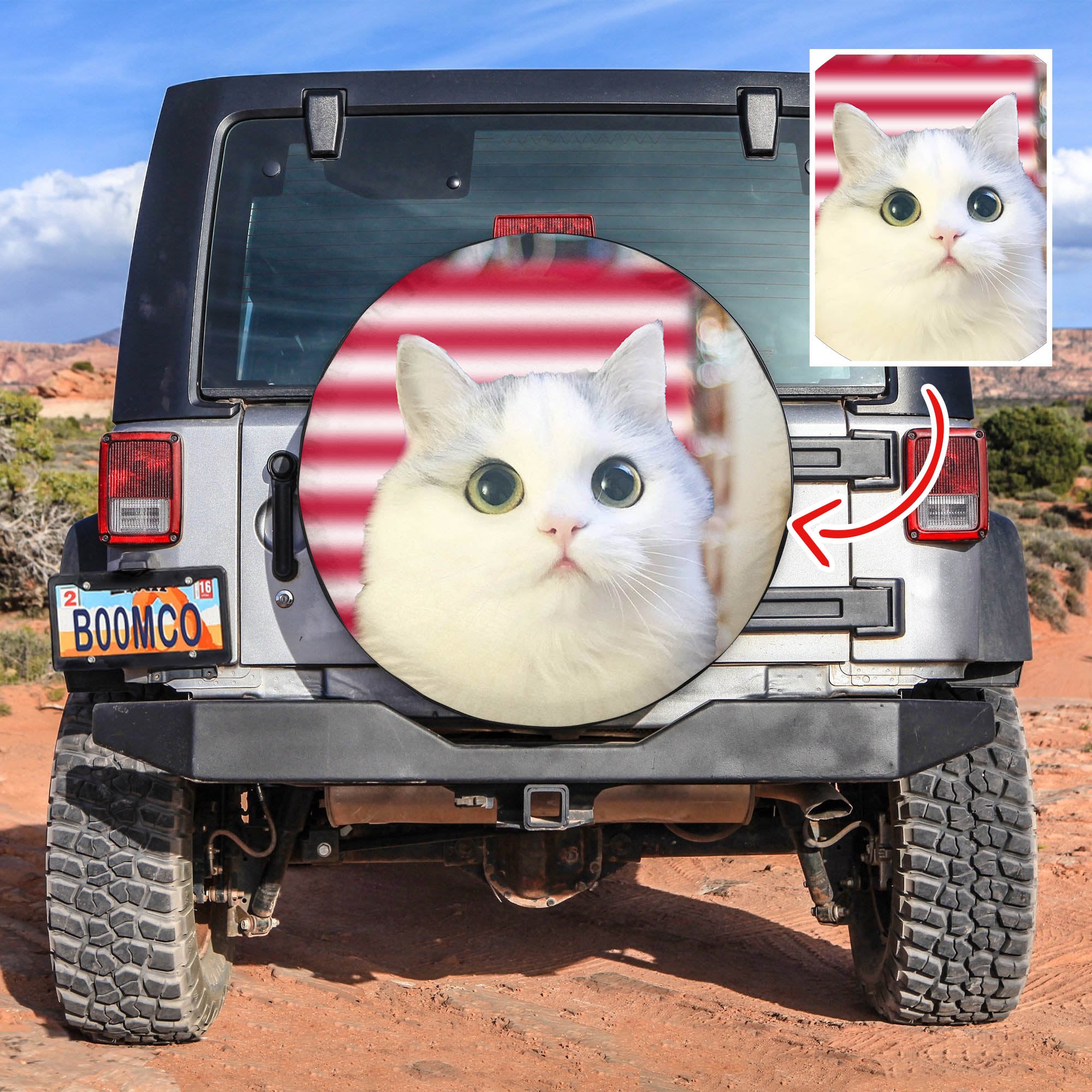 Personalized Custom Cat Funny Spare Tire Covers Gift For Campers