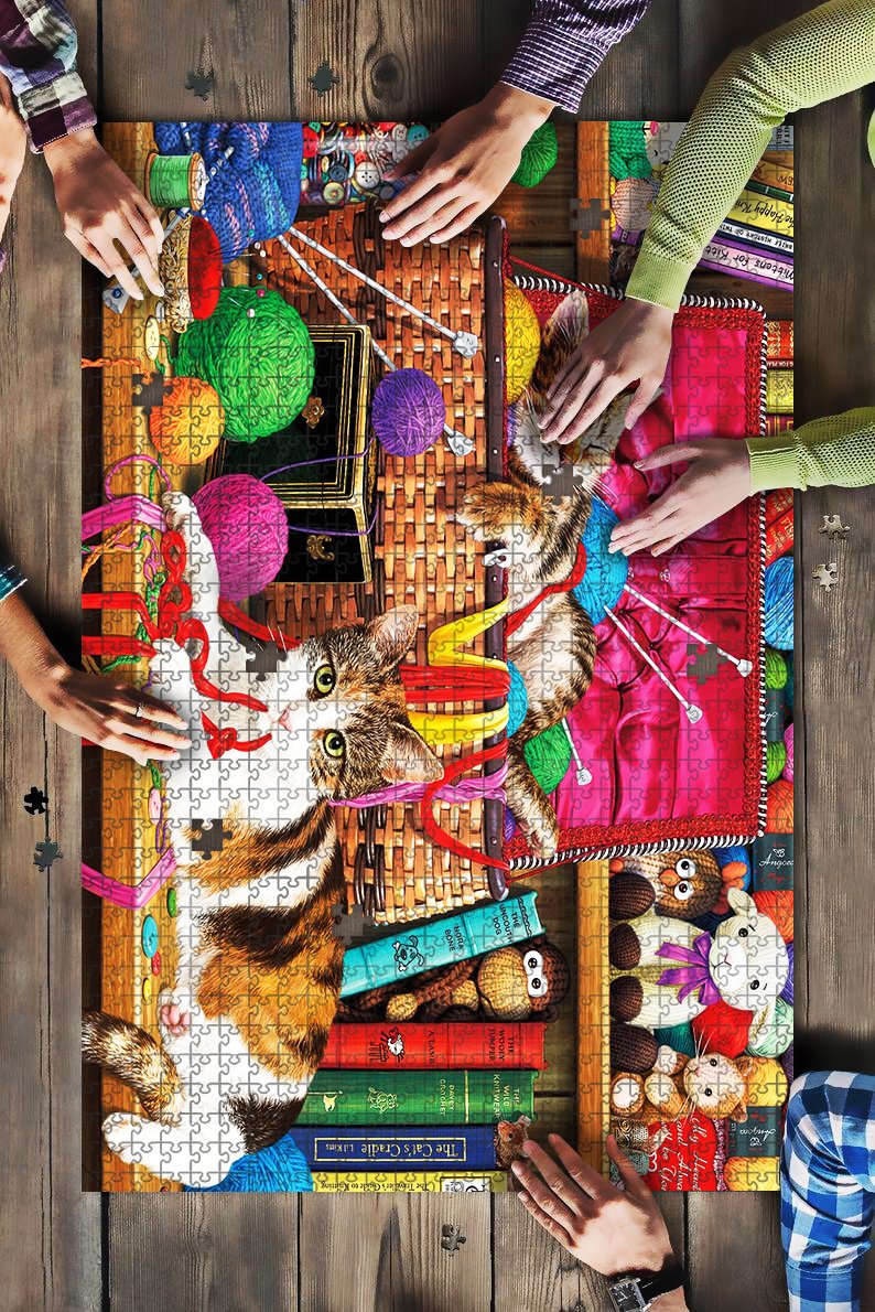 Cute Cat Kitchen Jigsaw Puzzle