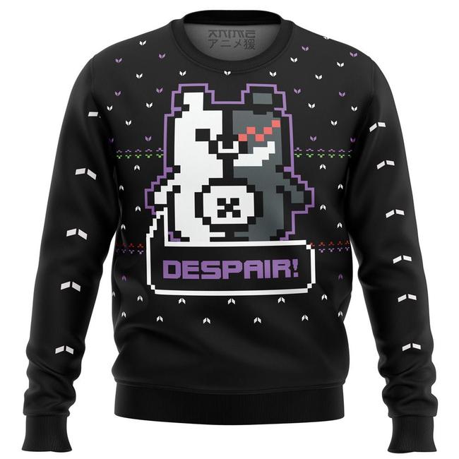 Danganropa Monokuma Despair Premium Ugly Christmas Sweater Amazing Gift Idea Thanksgiving Gift