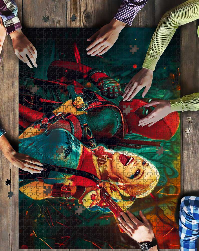 Deadpool & Harley Quinn Mock Jigsaw Puzzle