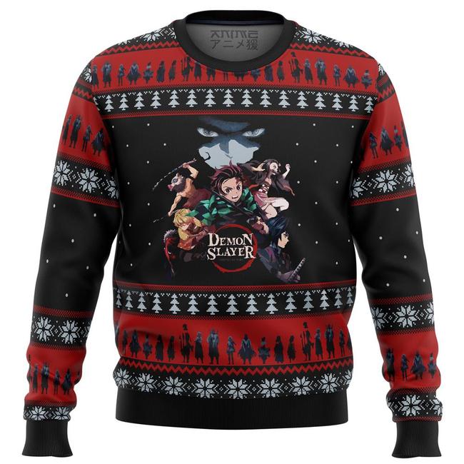 Demon Slayer Poster Premium Ugly Christmas Sweater Amazing Gift Idea Thanksgiving Gift