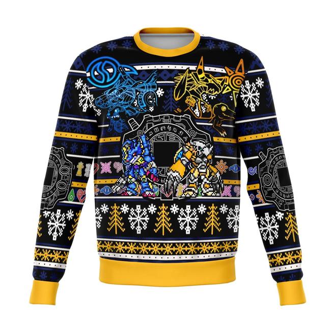 Digimon Premium Ugly Christmas Sweater Amazing Gift Idea Thanksgiving Gift