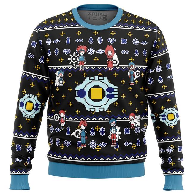 Digimon Characters Premium Ugly Christmas Sweater Amazing Gift Idea Thanksgiving Gift