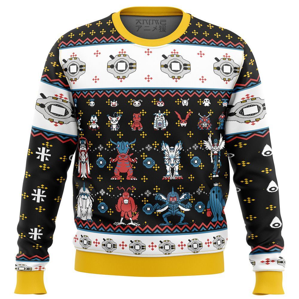Digimon Sprites Premium Ugly Christmas Sweater Amazing Gift Idea Thanksgiving Gift