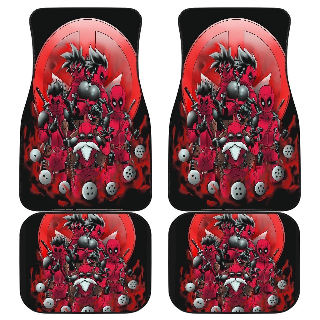 Dragon Ball X Deadpool Funny For Fans Car Floor Mats