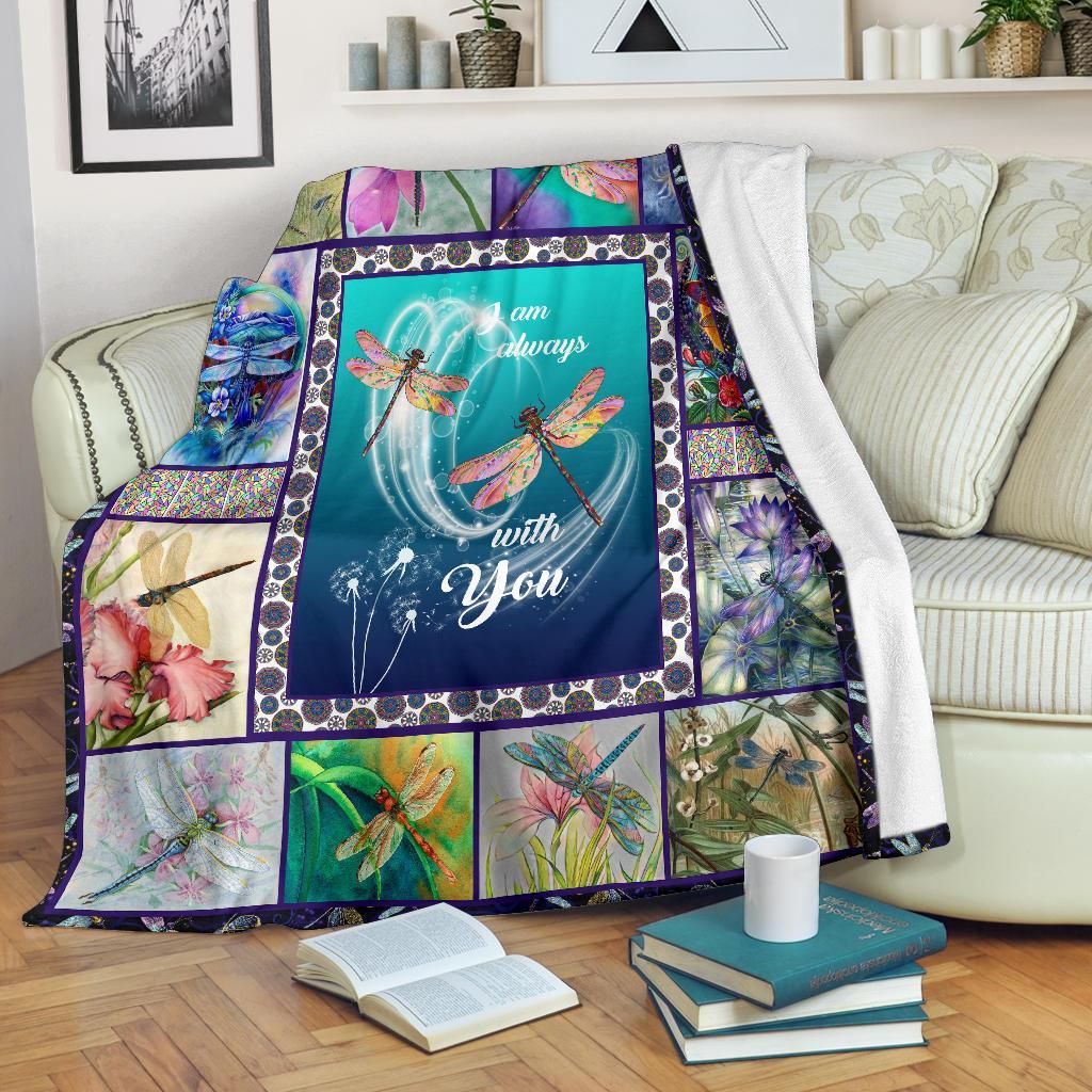 Dragonfly With You Premium Blanket