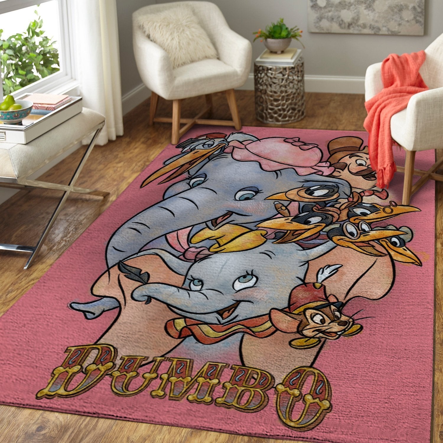 Dumbo And Friend Area Rug Home Decor Bedroom Living Room Decor