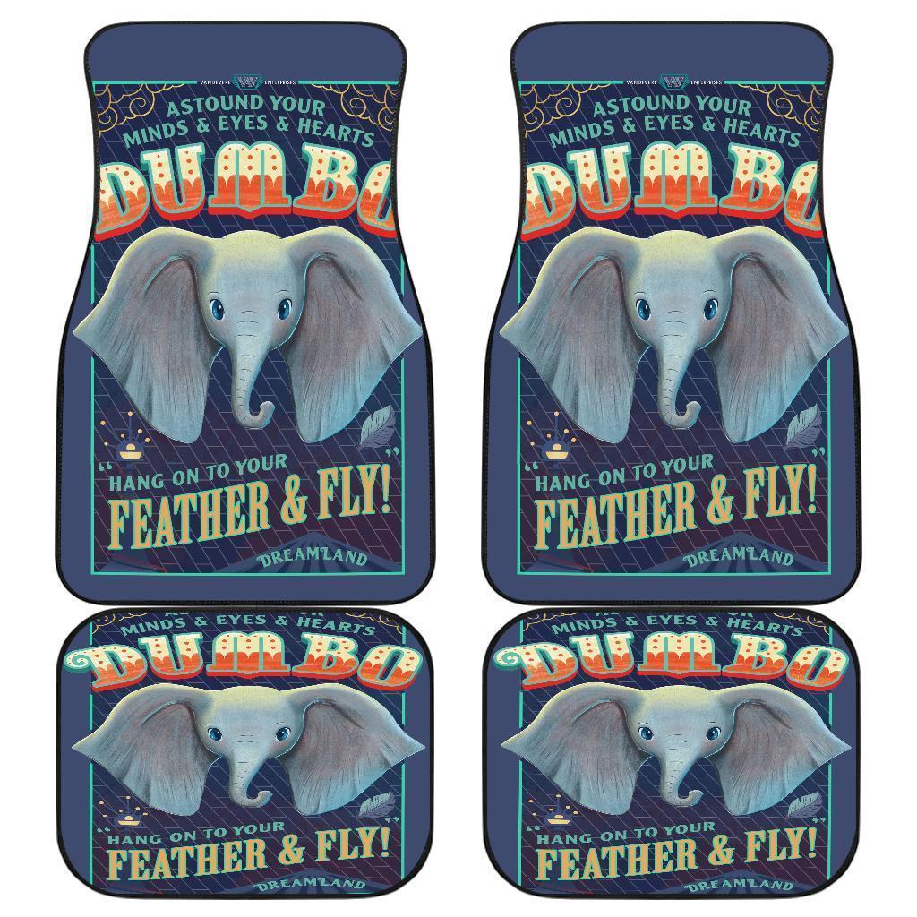 Dumbo Poster Feather & Fly Car Floor Mats