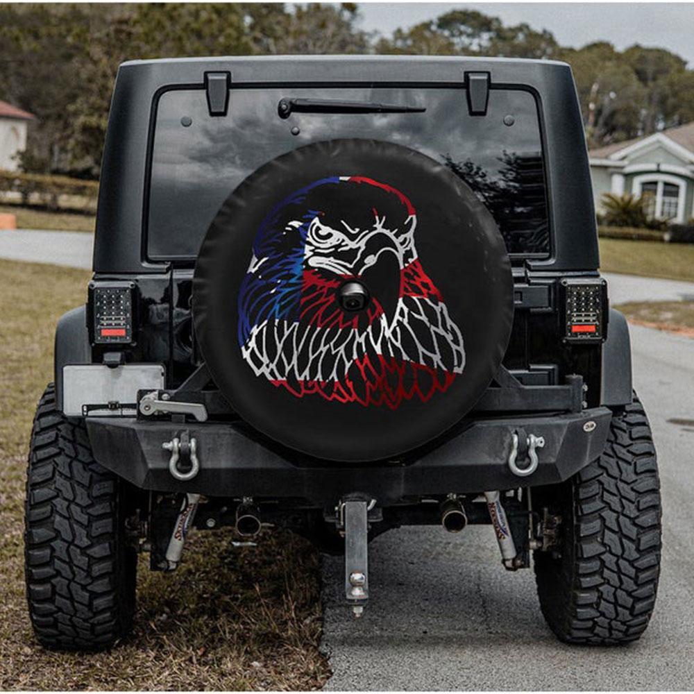 Eagle Flag Jeep Car Spare Tire Cover Gift For Campers
