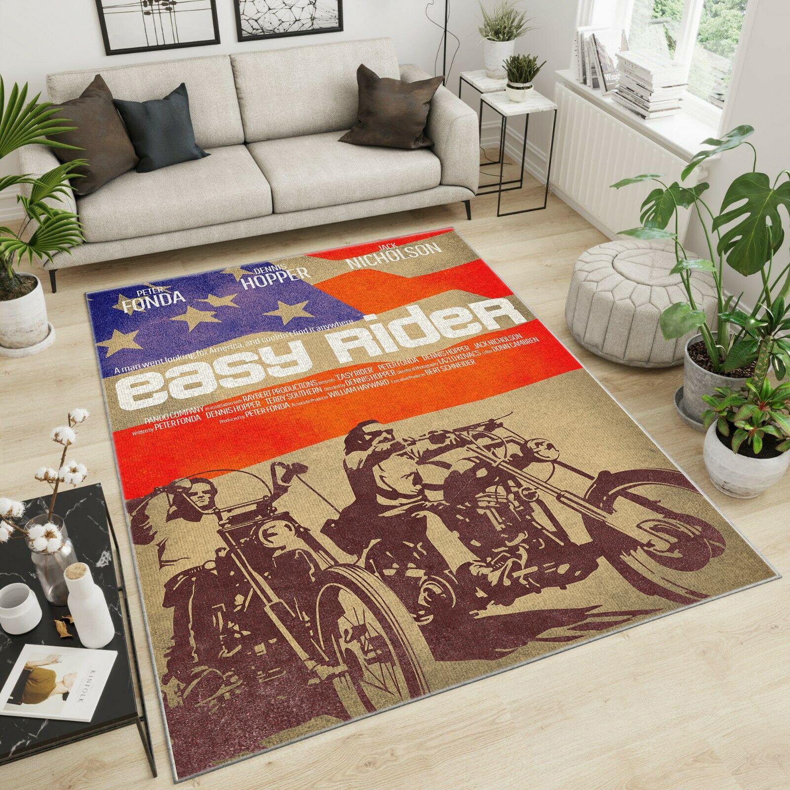 Easy Rider Area Rug Home Decor Bedroom Living Room Decor