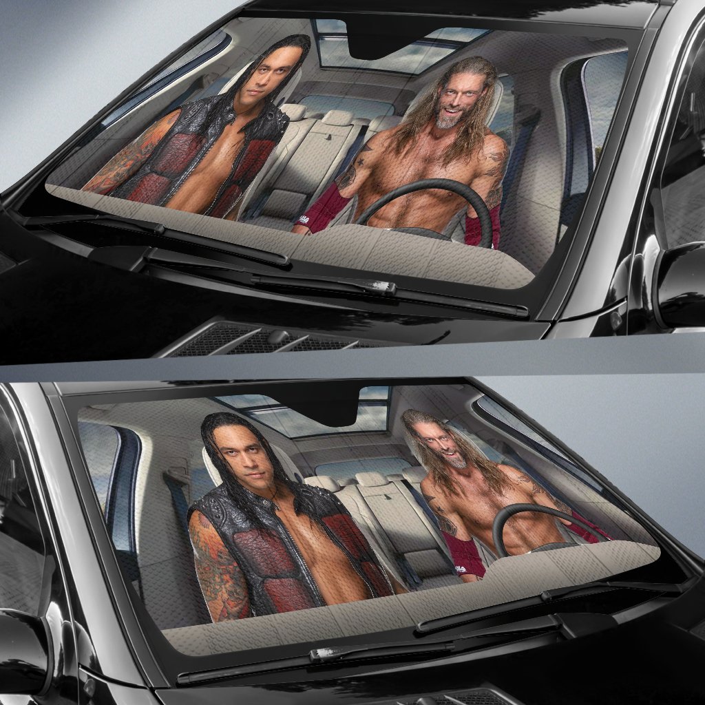 Edge Vs Damian Priest Wwe Driving Auto Sun Shade