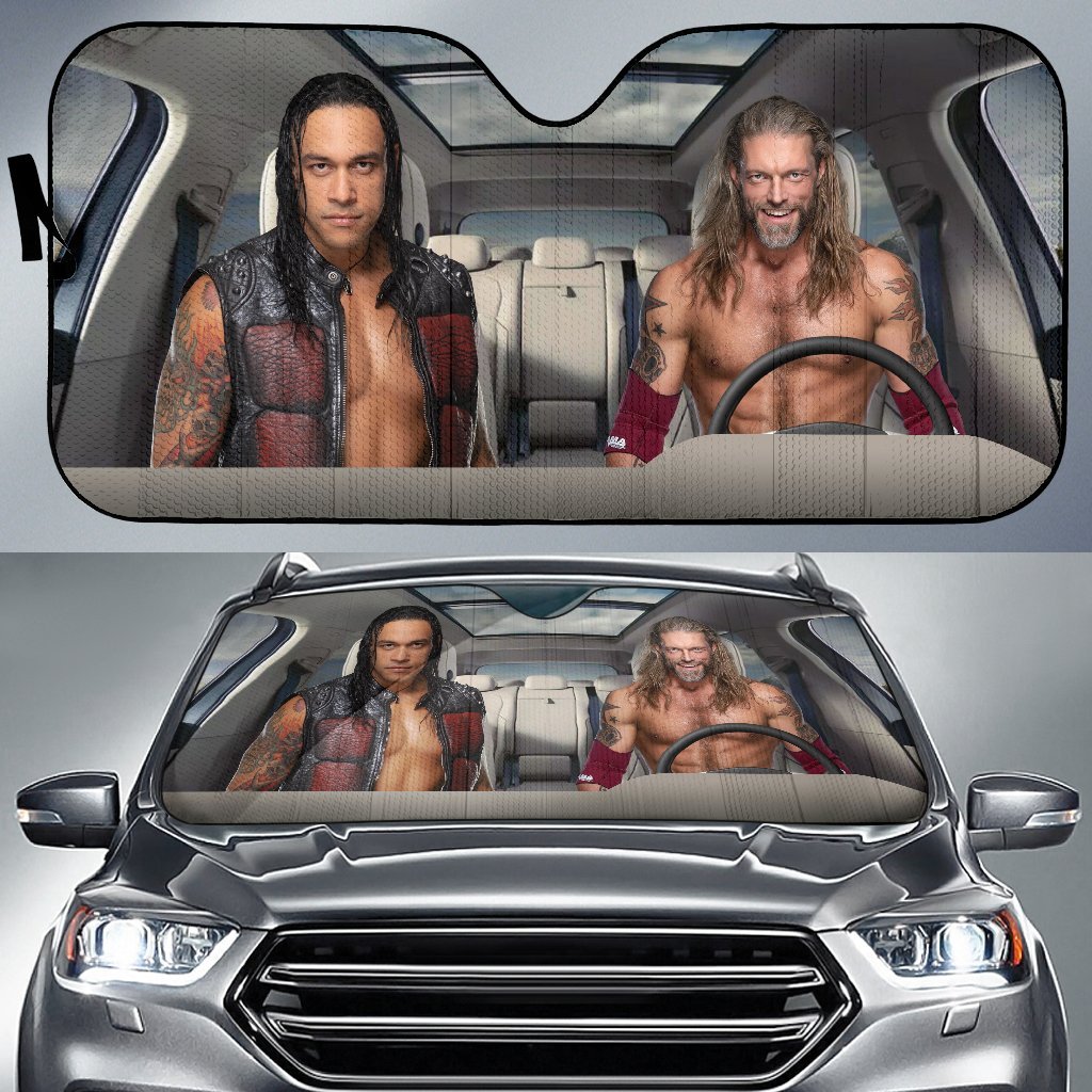 Edge Vs Damian Priest Wwe Driving Auto Sun Shade