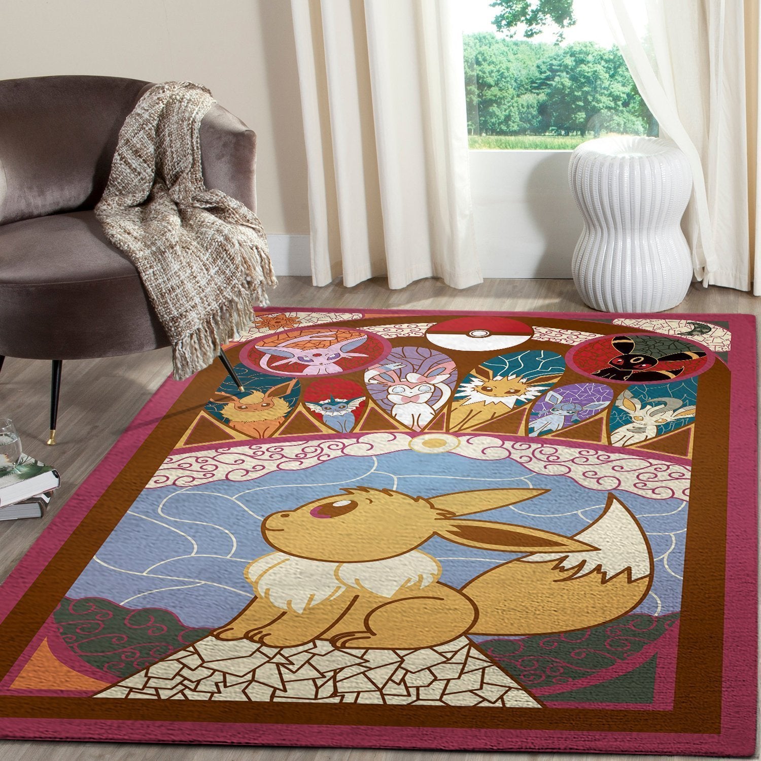 Eevee Evolution Area Rug Home Decor Bedroom Living Room Decor