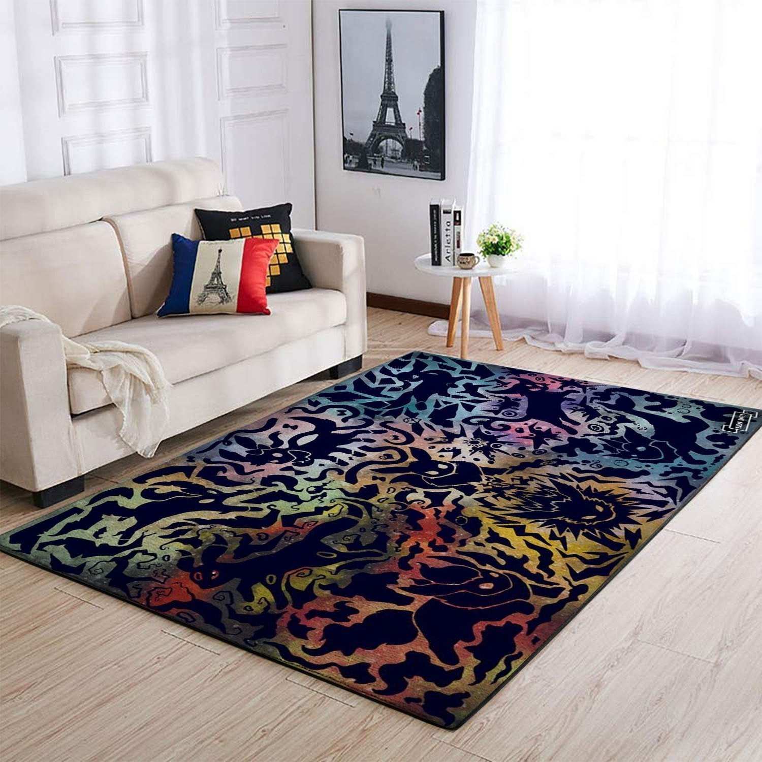 Eevee Line Evolution Area Rug Home Decor Bedroom Living Room Decor