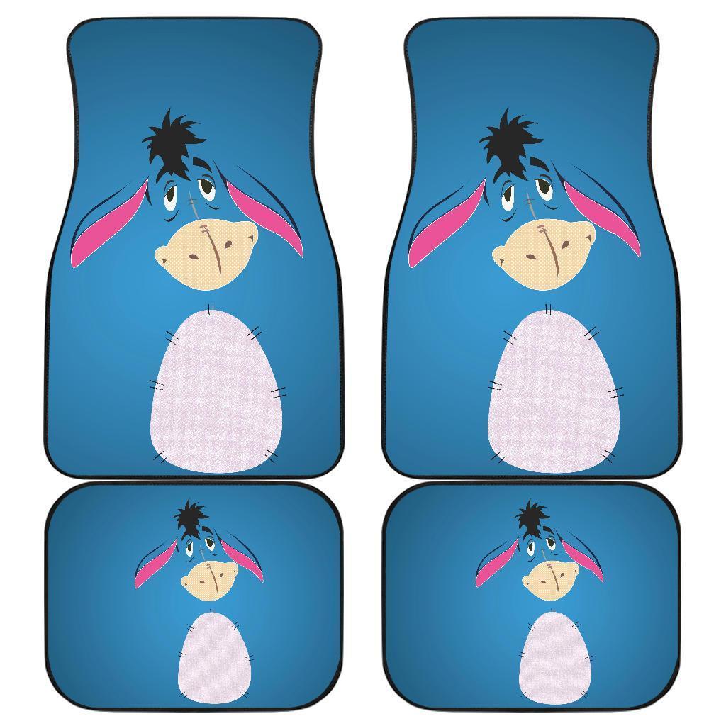 Eeyore Donkey Mad In Blue Theme Car Floor Mats