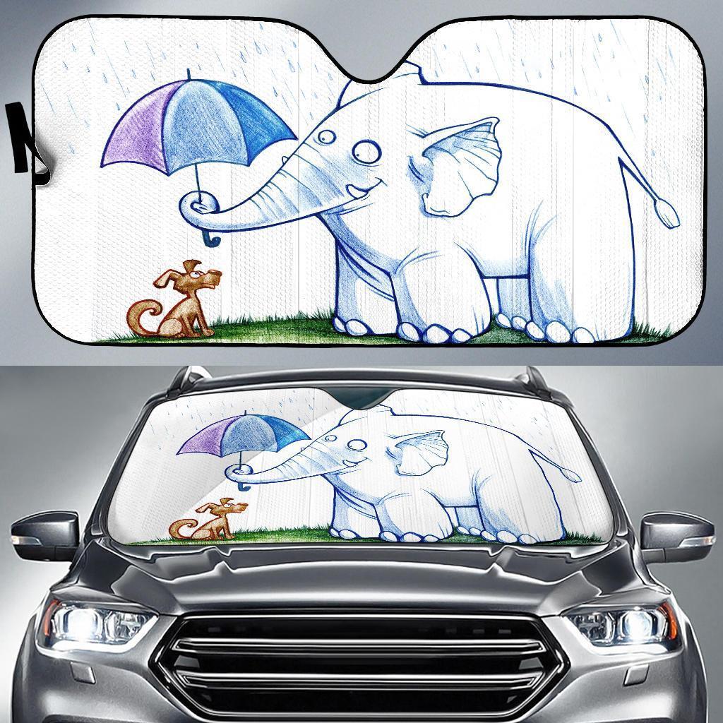 Elephant And Dog Car Sun Shades Amazing Best Gift Ideas 2022