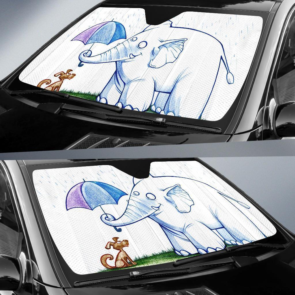 Elephant And Dog Car Sun Shades Amazing Best Gift Ideas 2022