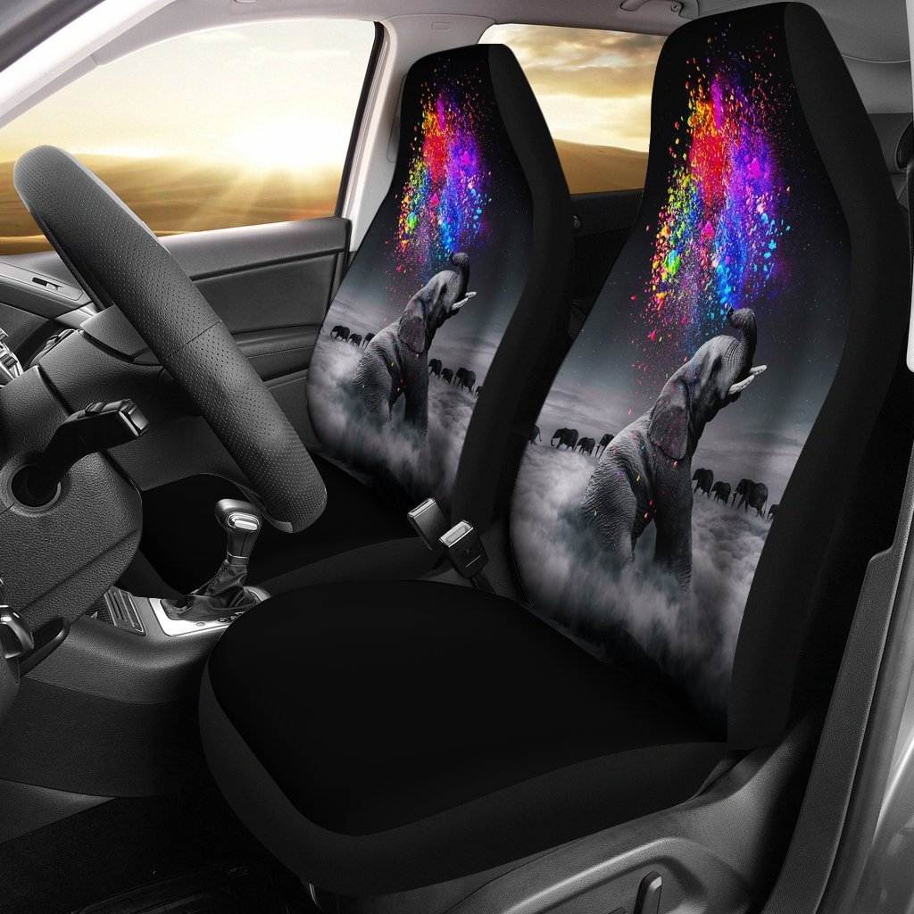 Elephant Rainbow Car Seat Covers Amazing Best Gift Idea