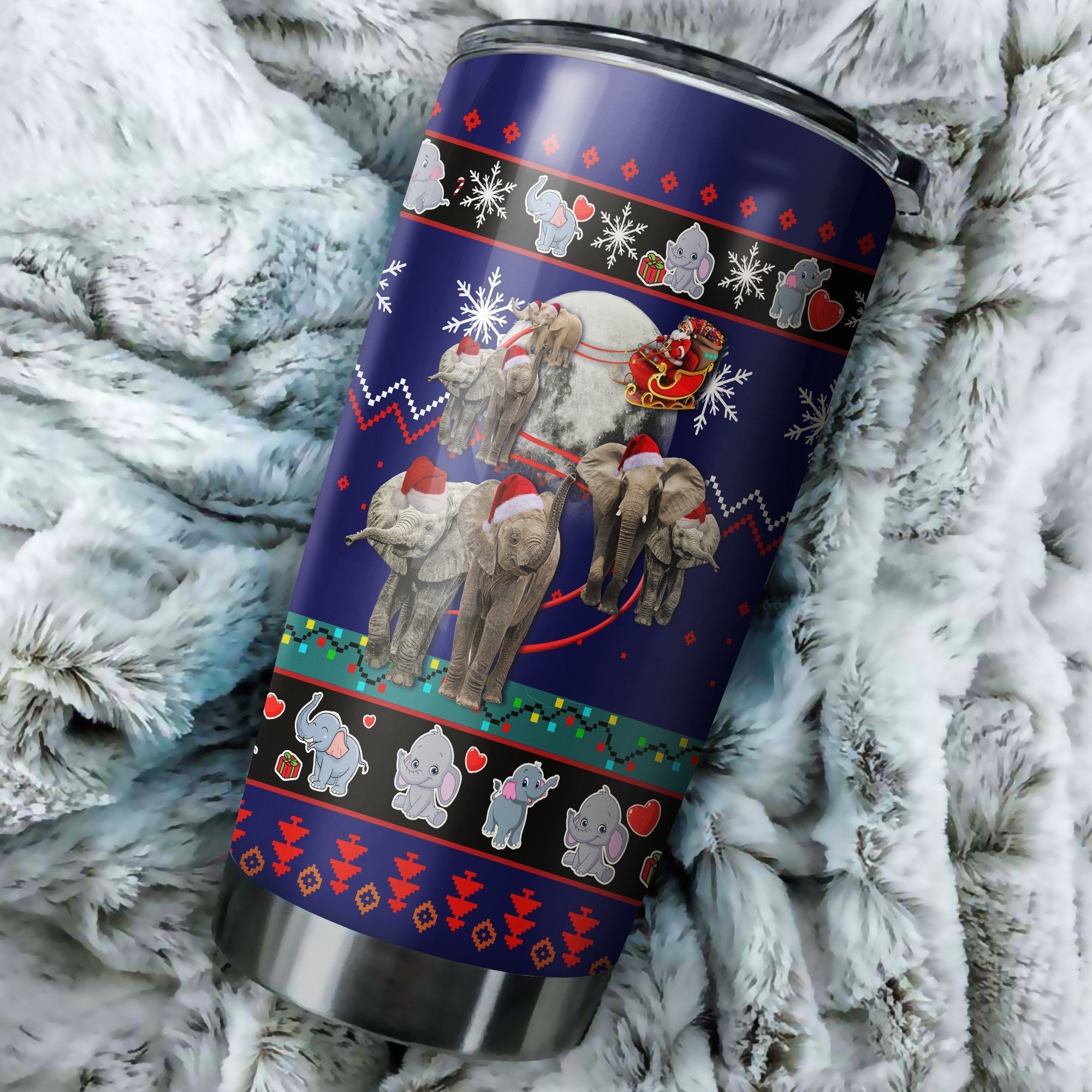 Elephent 2 Christmas Tumbler Perfect Birthday Best Gift Stainless Traveling Mugs 2021