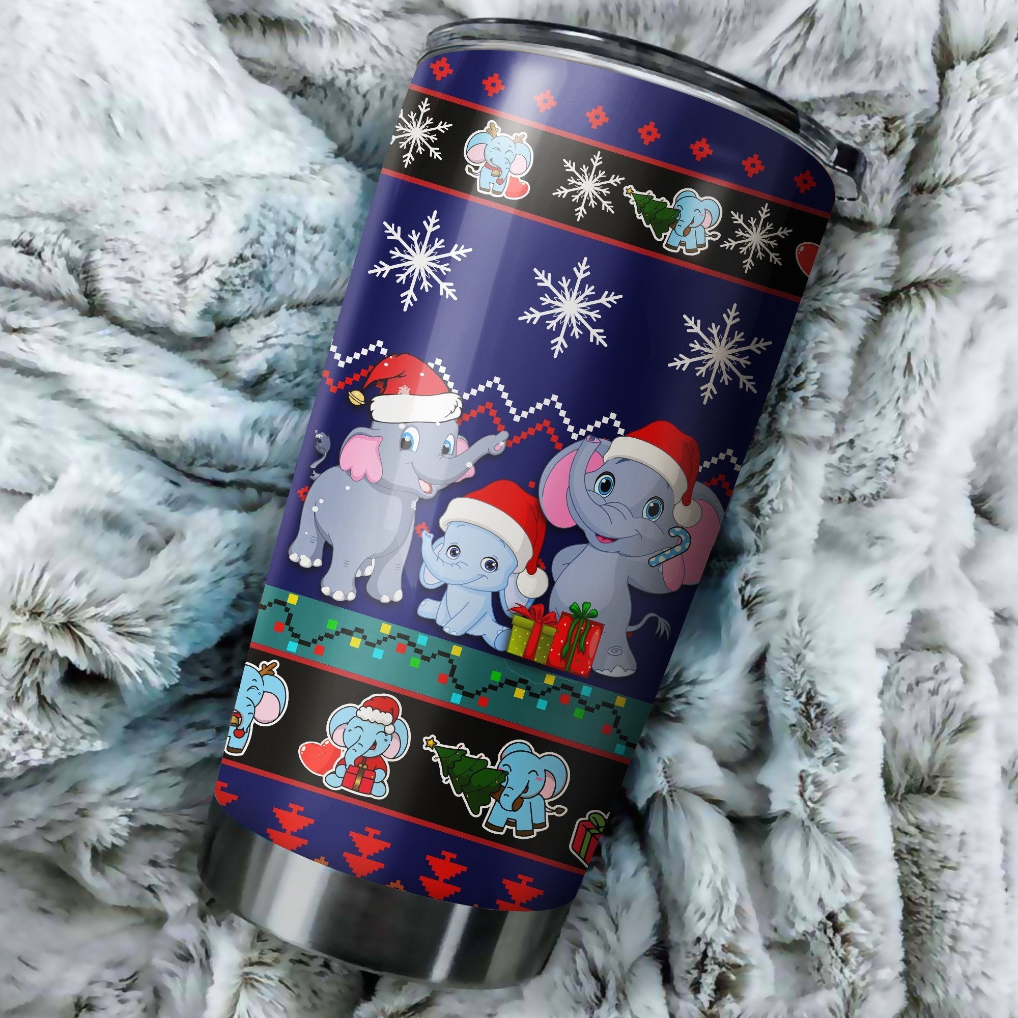 Elephent Christmas Tumbler Perfect Birthday Best Gift Stainless Traveling Mugs 2021