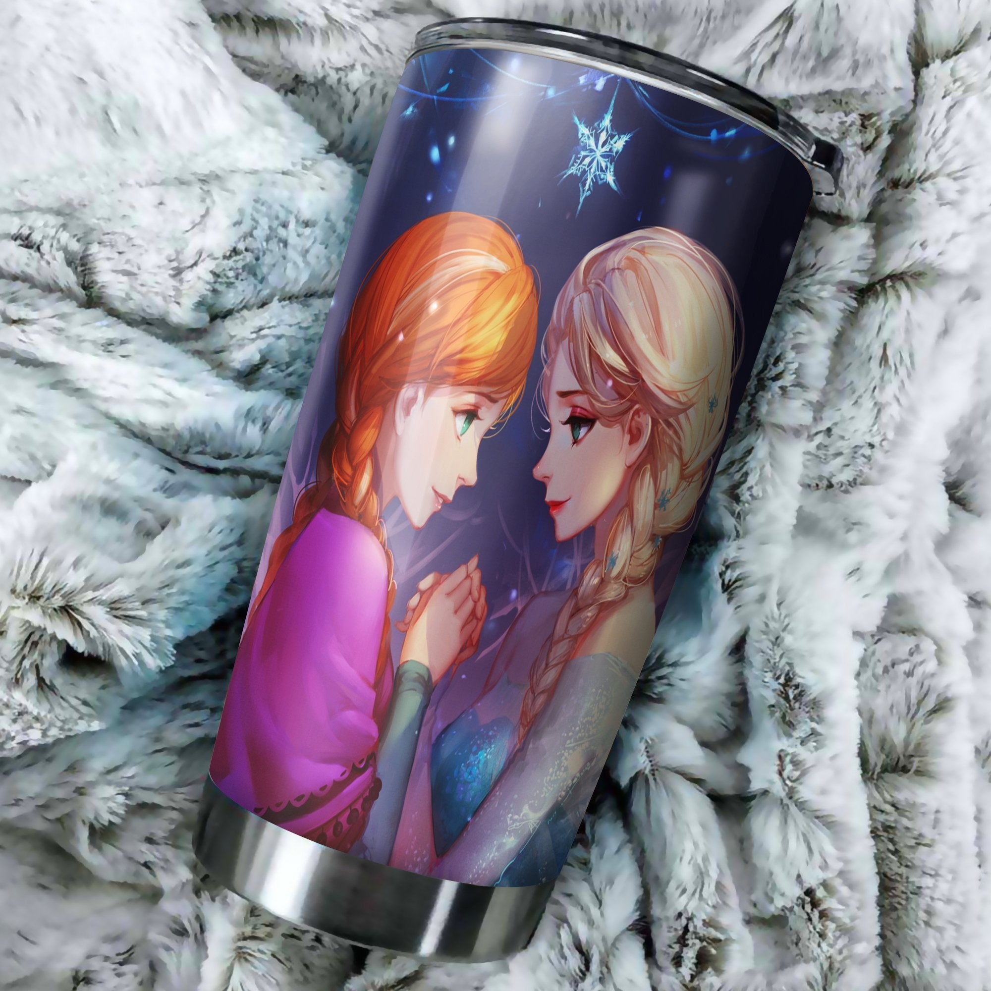 Elsa Ana Frozen Tumbler Perfect Birthday Best Gift Stainless Traveling Mugs 2021