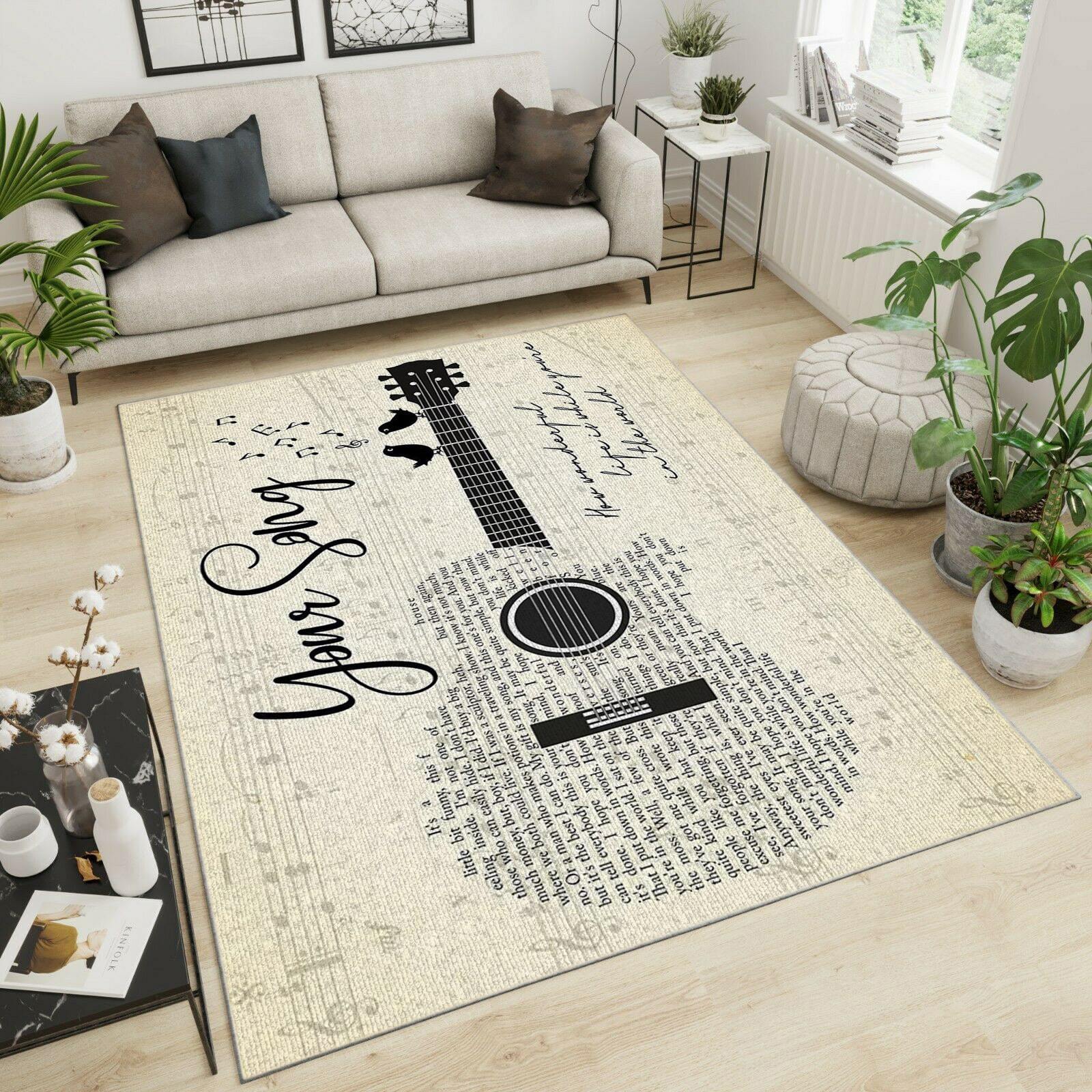 Elton John Your Song Area Rug Home Decor Bedroom Living Room Decor