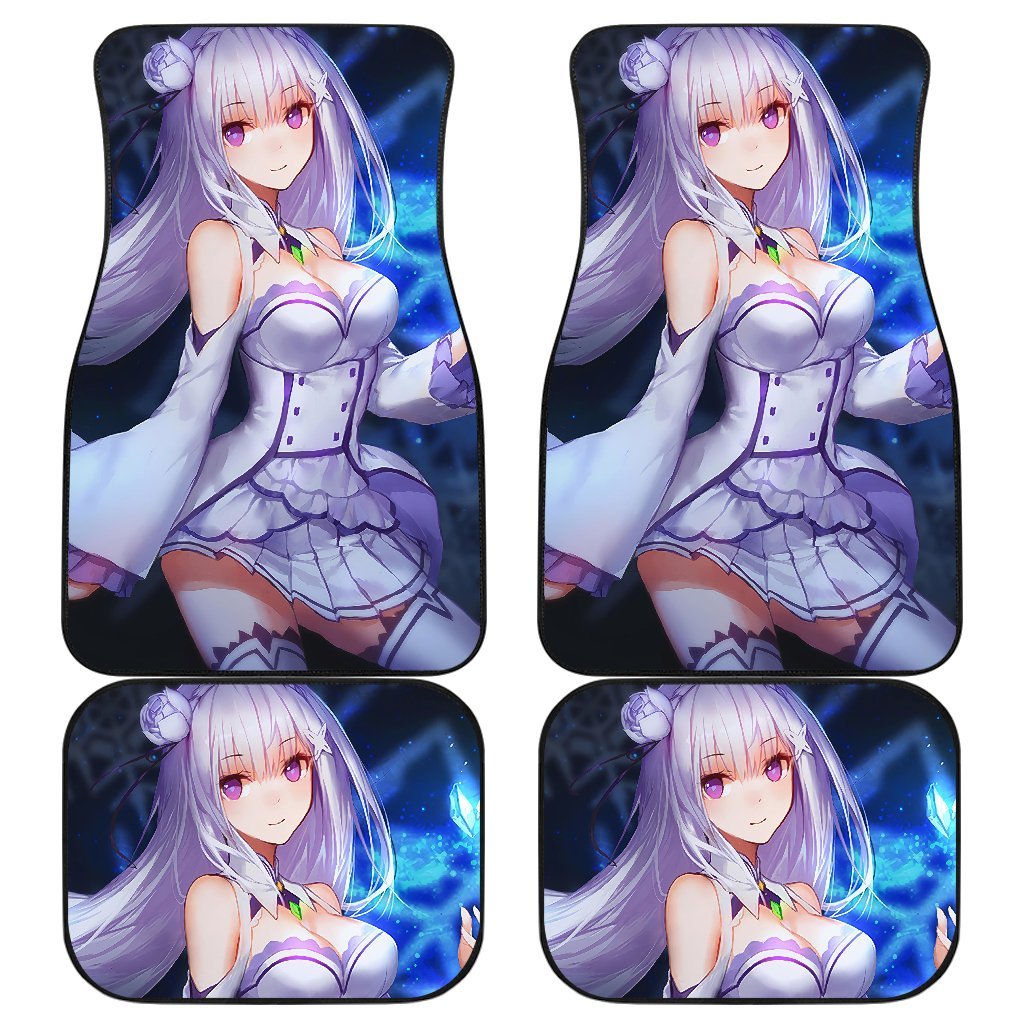 Emilia Re Zero 1 Anime Car Floor Mats Custom Car Accessories Car Decor 2021