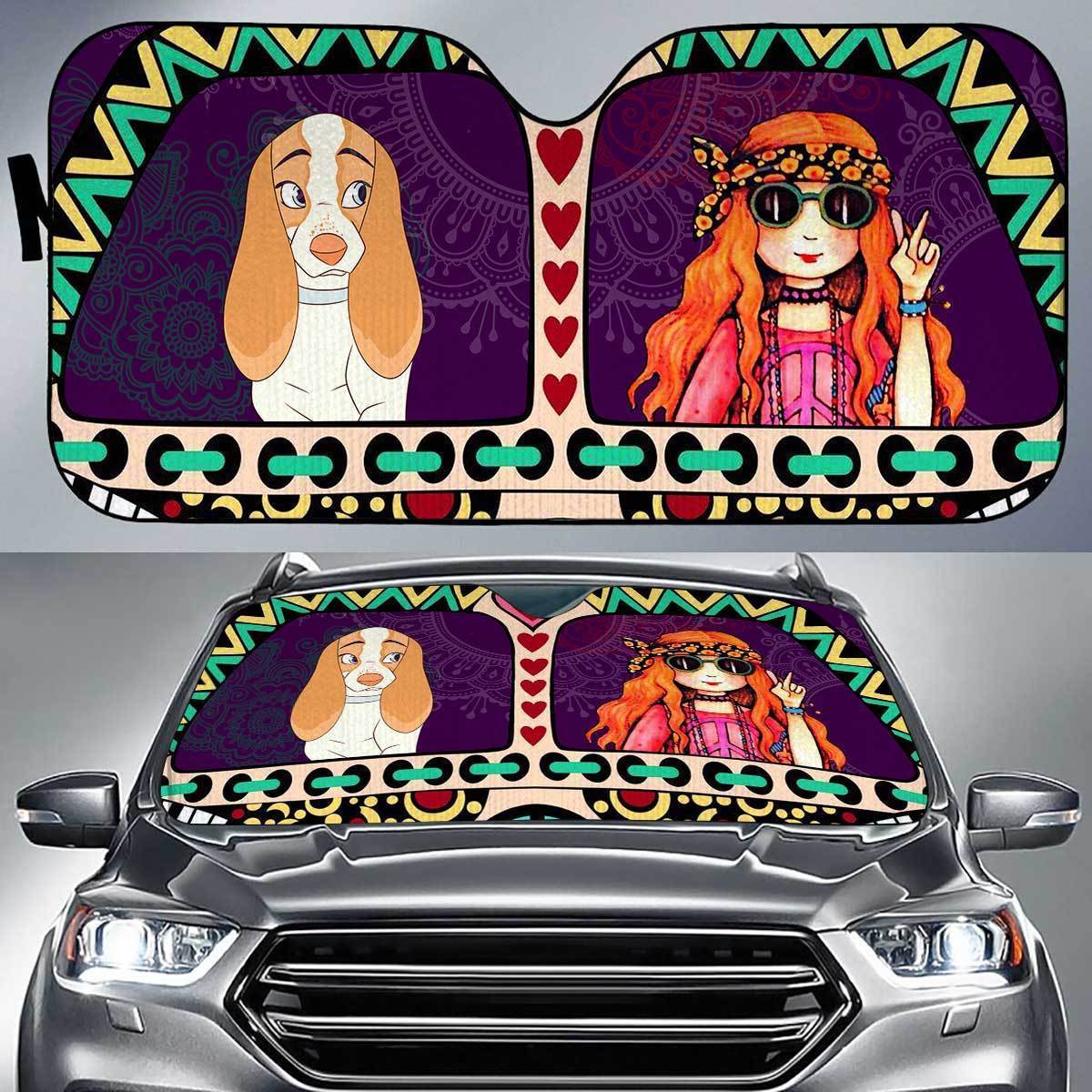 English Cocker Spaniel Peace Auto Sun Shade Gift Ideas 2021