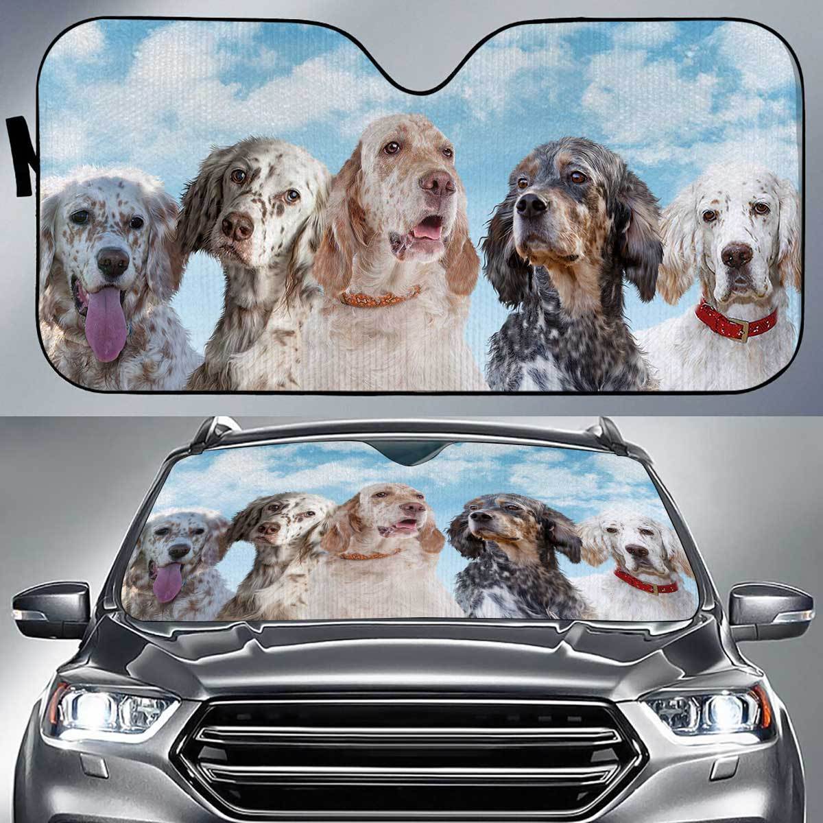 English Setter Funny Team Auto Sun Shade Hd Gift Ideas 2022