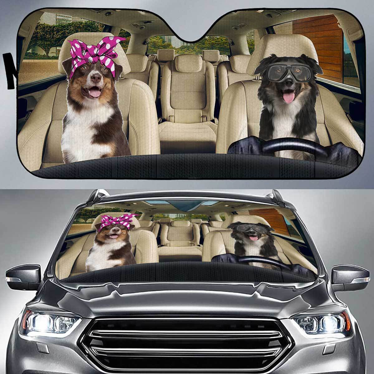 English Shepherd Driver Auto Sun Shade Gift Ideas 2022