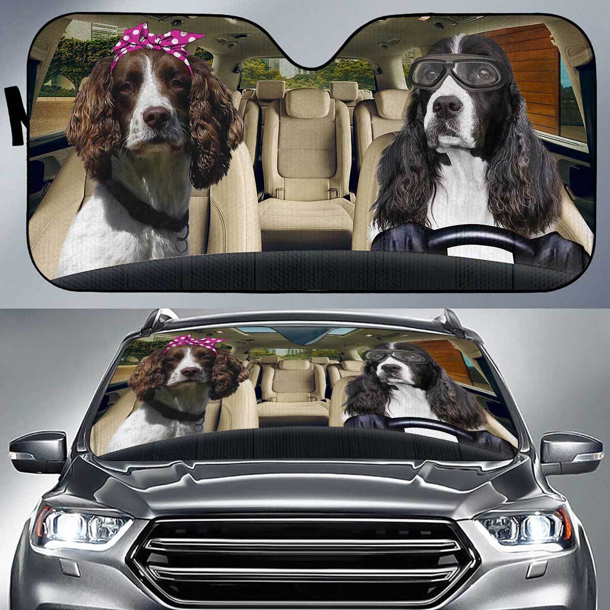 English Springer Spaniel Driver Auto Sun Shade Gift Ideas 2022