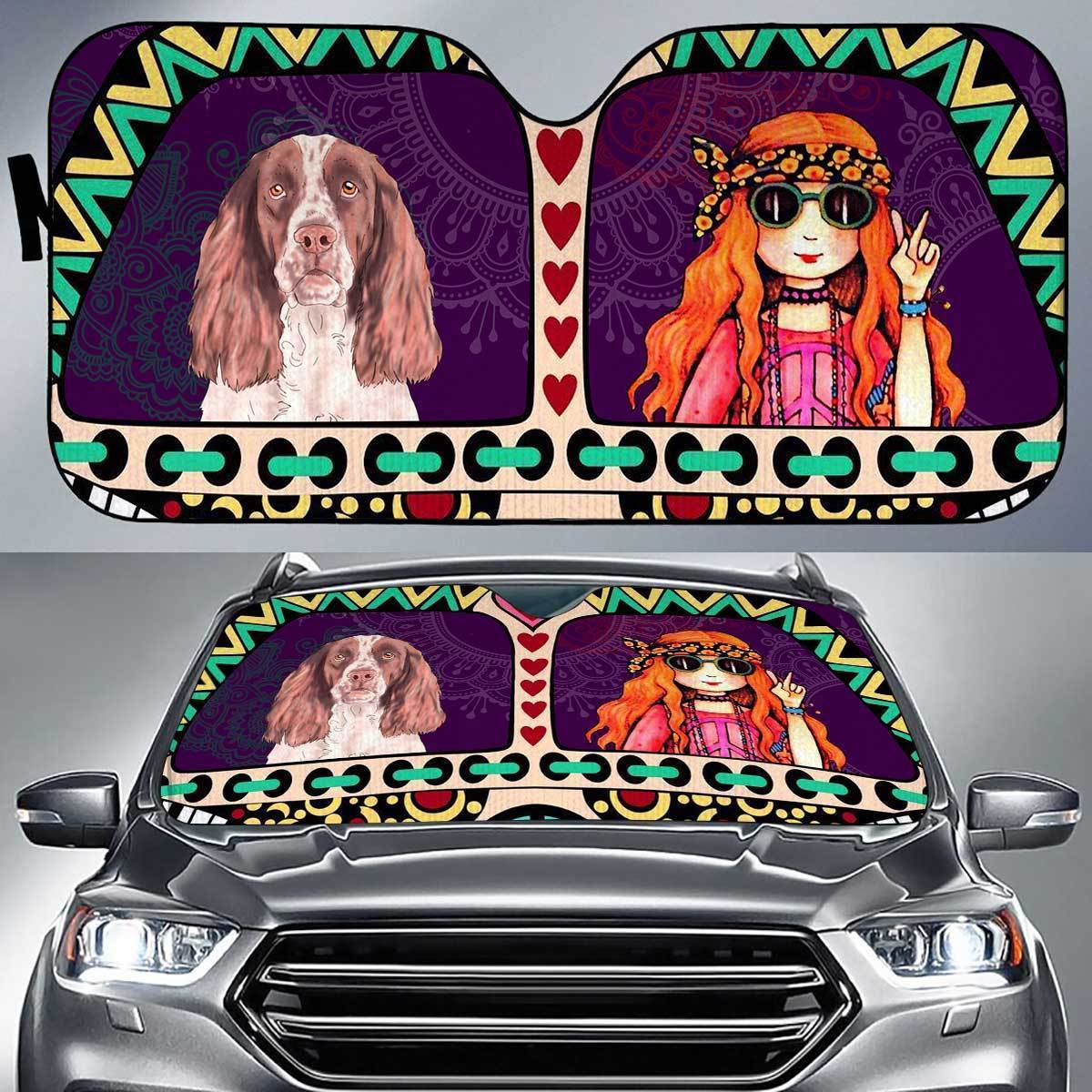 English Springer Spaniel Peace Auto Sun Shade Gift Ideas 2021