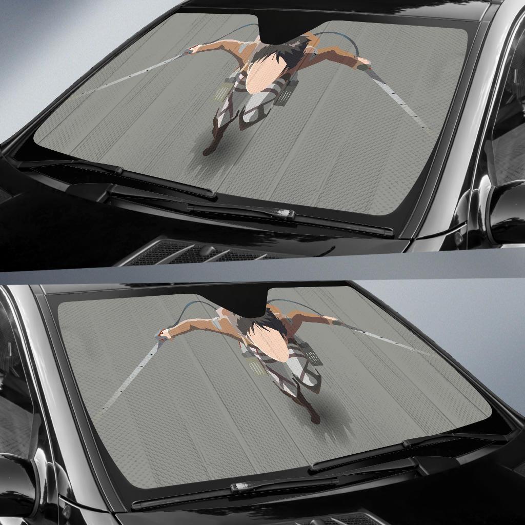 Eren Yeager Attack On Titan 4K 8K Car Sun Shade Gift Ideas 2022