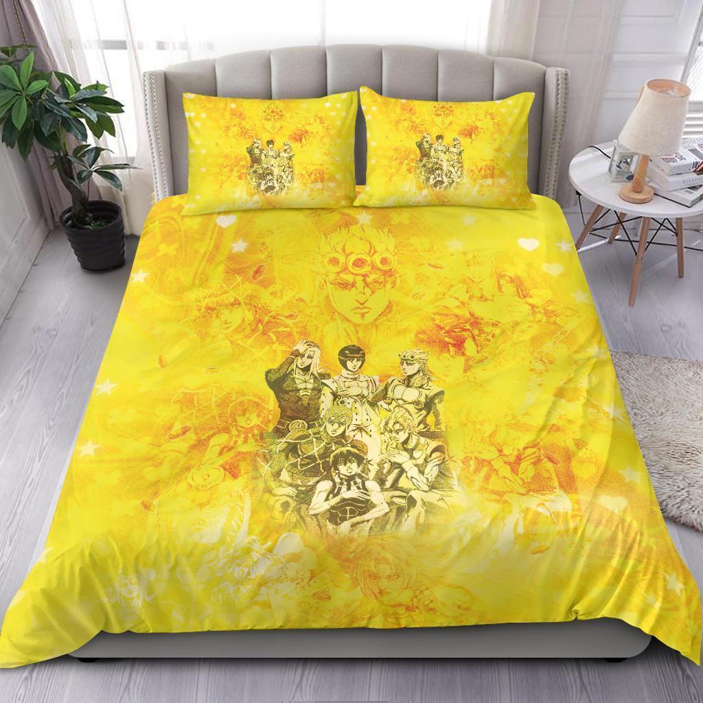 Ethereal Golden Wind Jojo'S Bizarre Adventure Bedding SetDuvet Cover And Pillowcase Set