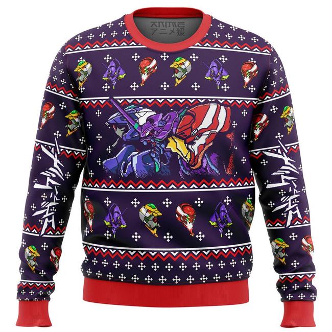 Neon Genesis Evangelion Evas Premium Ugly Christmas Sweater Amazing Gift Idea Thanksgiving Gift