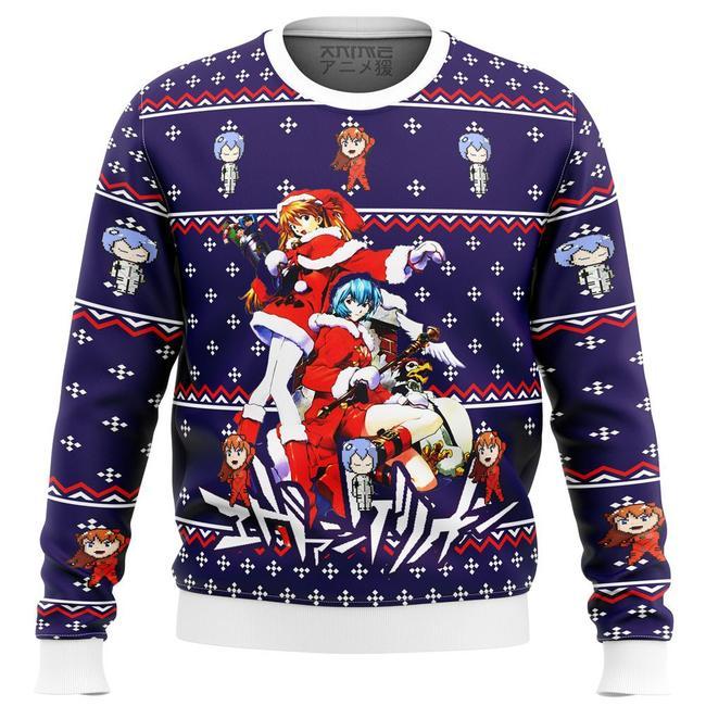 Evangelion Holiday Premium Ugly Christmas Sweater Amazing Gift Idea Thanksgiving Gift