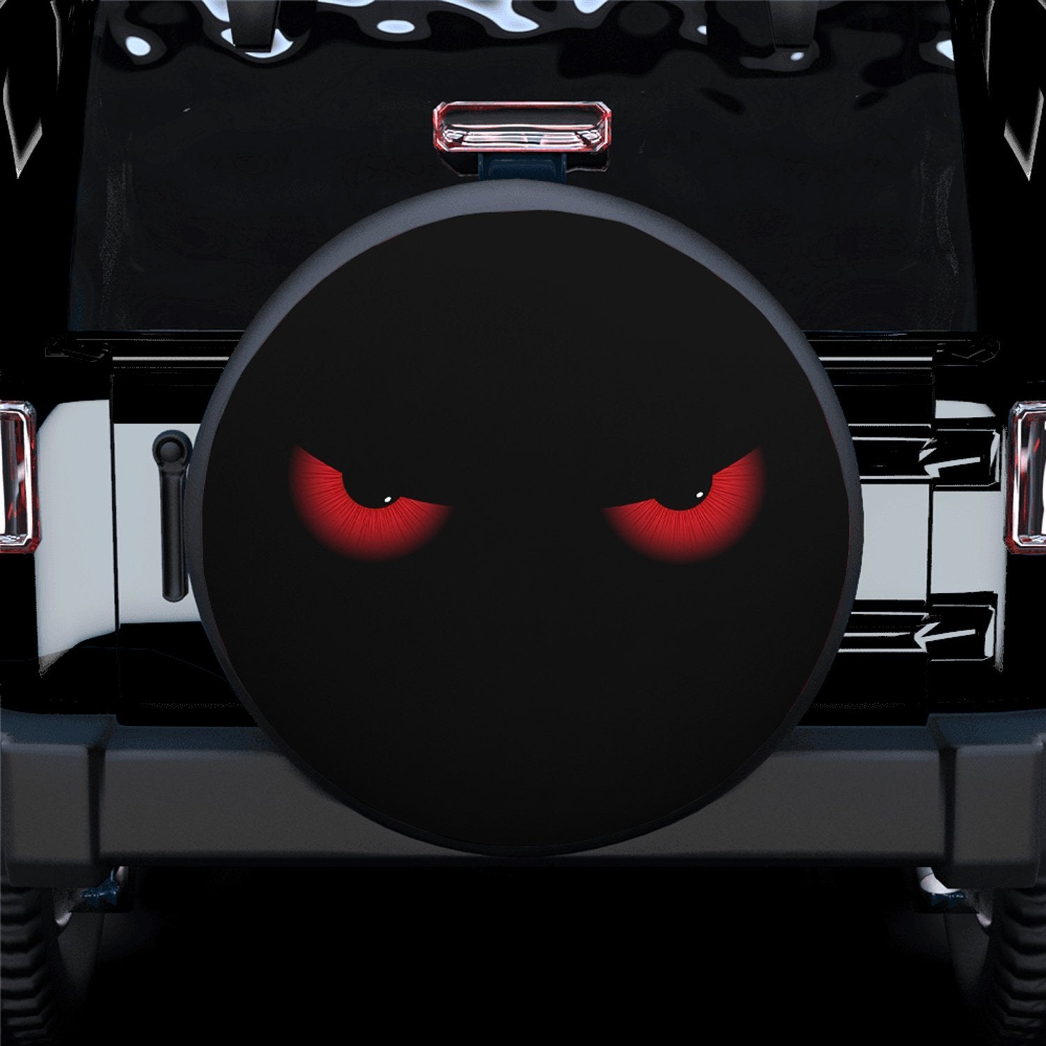 Evil Angry Red Eyes Funny Spare Tire Covers Gift For Campers