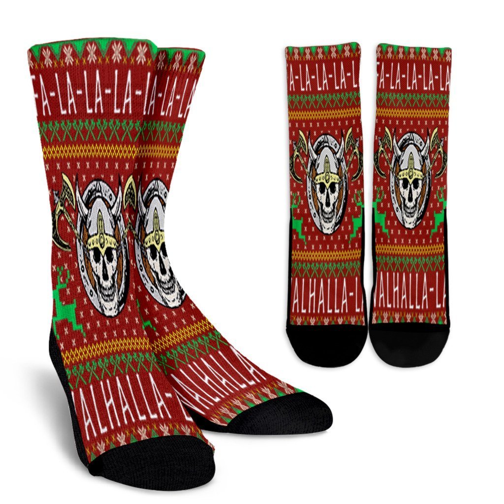 Fa La La La Valhalla La Viking God Ugly Christmas Noel Socks Perfect Christmas Gift