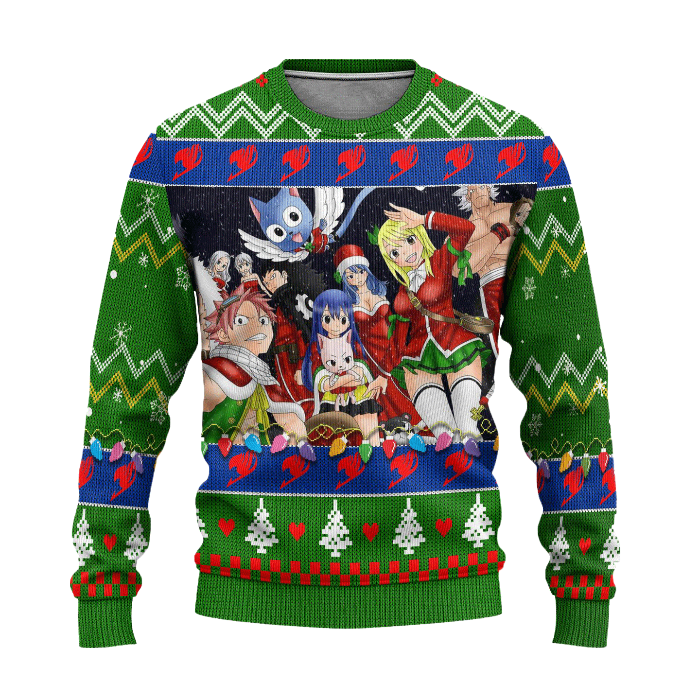 Fairy Tail Anime Ugly Christmas Sweater Custom Characters Xmas Gift