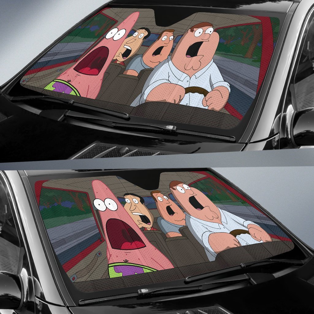 Family Guy Cartoon Funny Auto Sun Shades Amazing Best Gift Ideas 2022