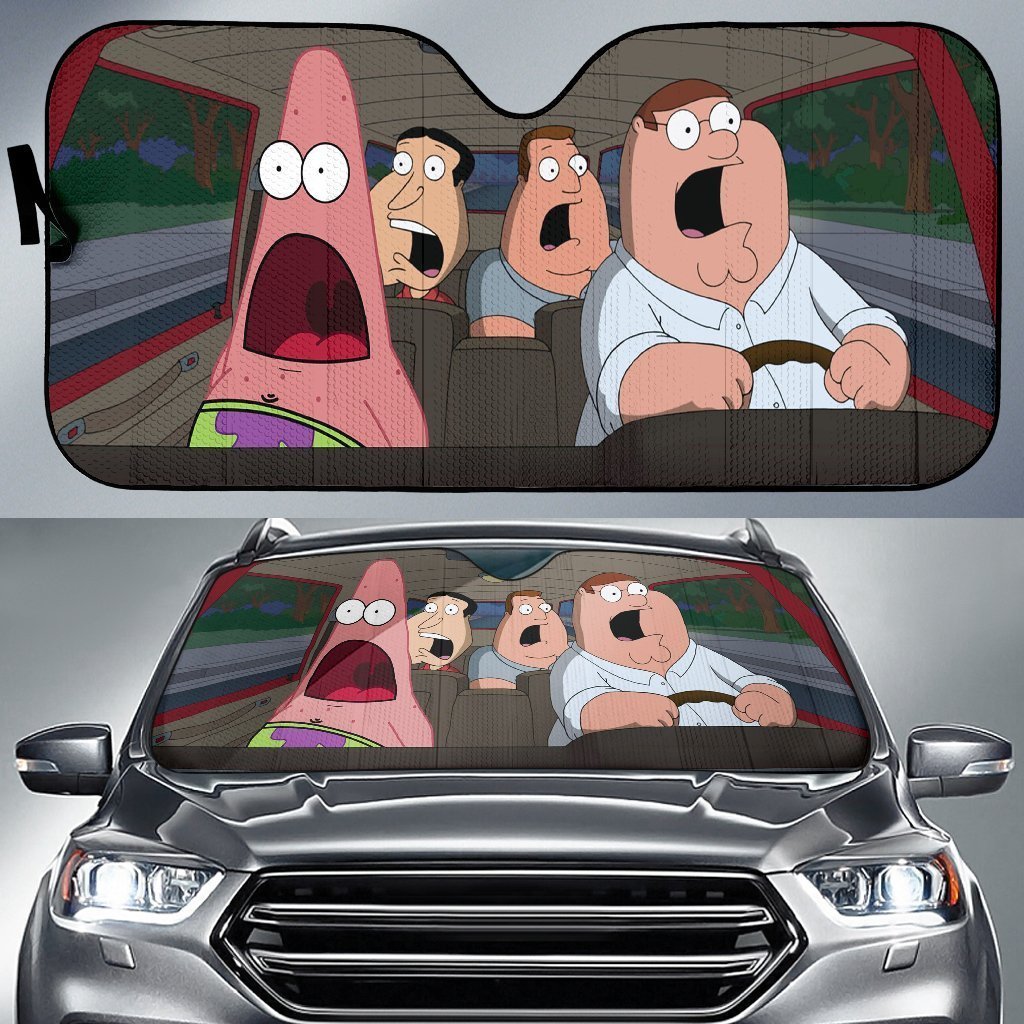 Family Guy Cartoon Funny Auto Sun Shades Amazing Best Gift Ideas 2022