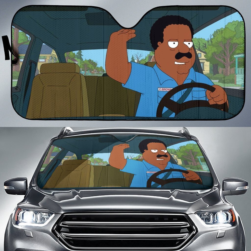 Family Guy Cleveland Brown Falling Auto Sun Shades Amazing Best Gift Ideas 2022