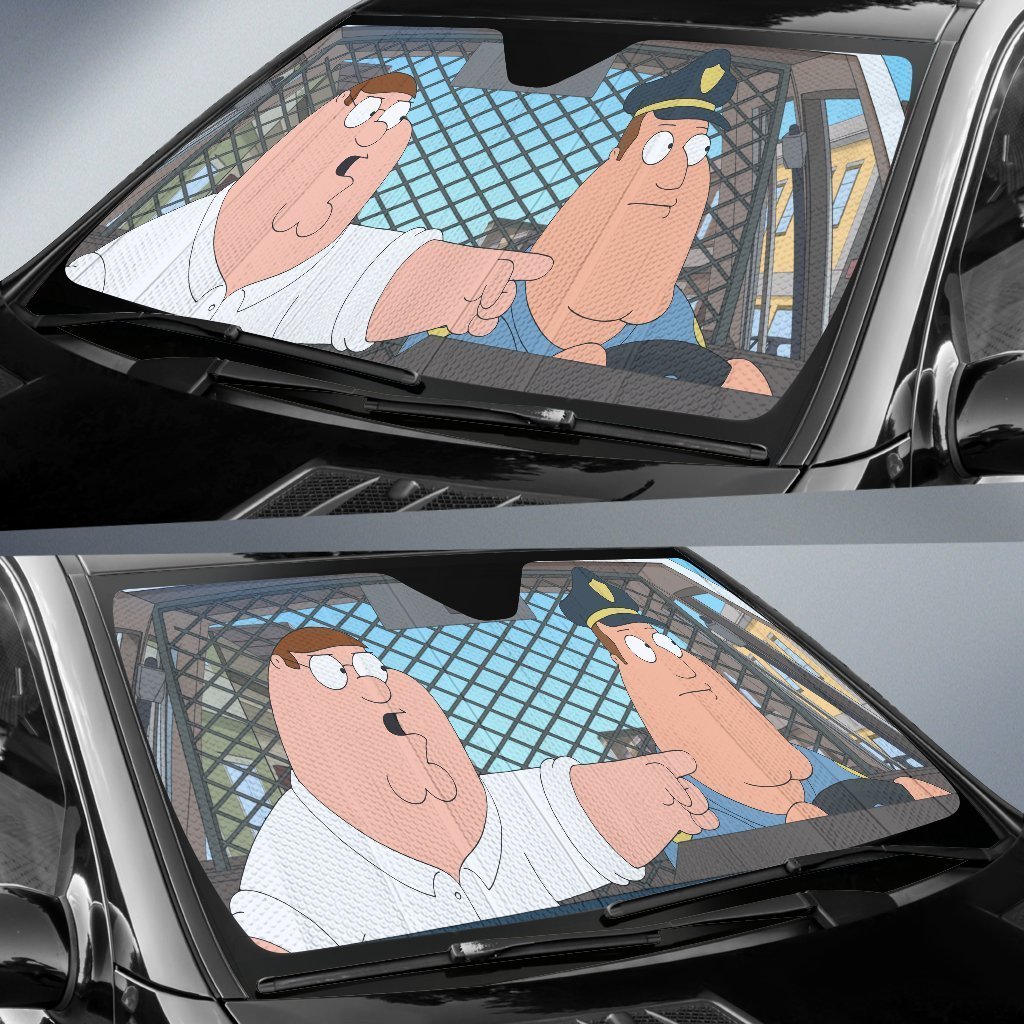 Family Guy Cop And Ahalf Wit Auto Sun Shades Amazing Best Gift Ideas 2022