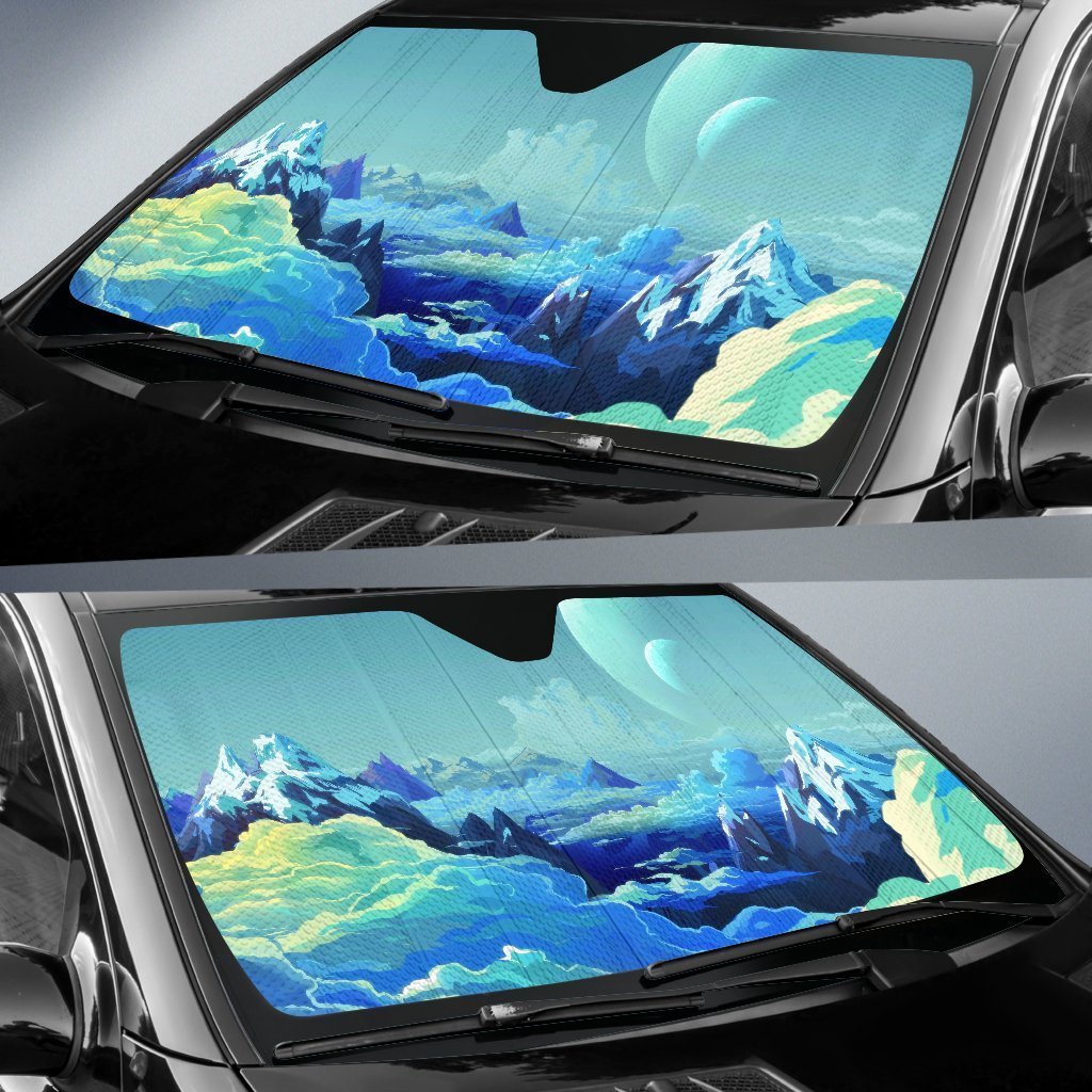 Fantasy Landscape With Giant Moons Sun Shade Gift Ideas 2021