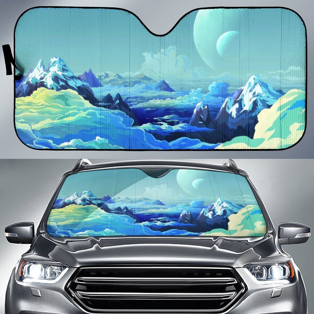 Fantasy Landscape With Giant Moons Sun Shade Gift Ideas 2021