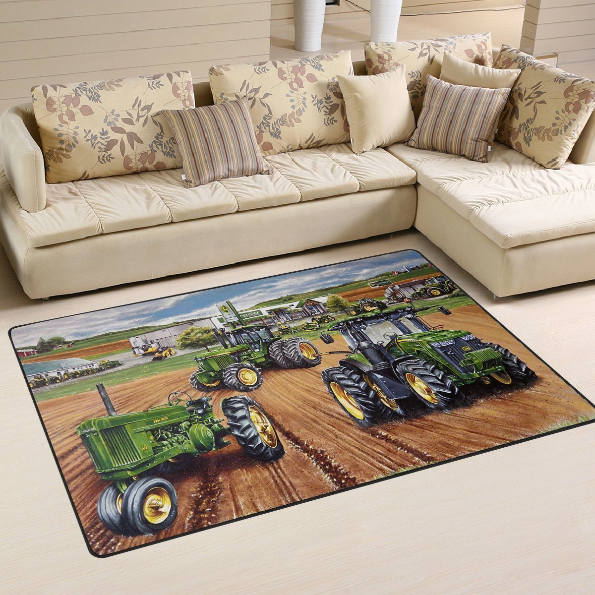 Farm Area Rug 01363 Home Decor Bedroom Living Room Decor